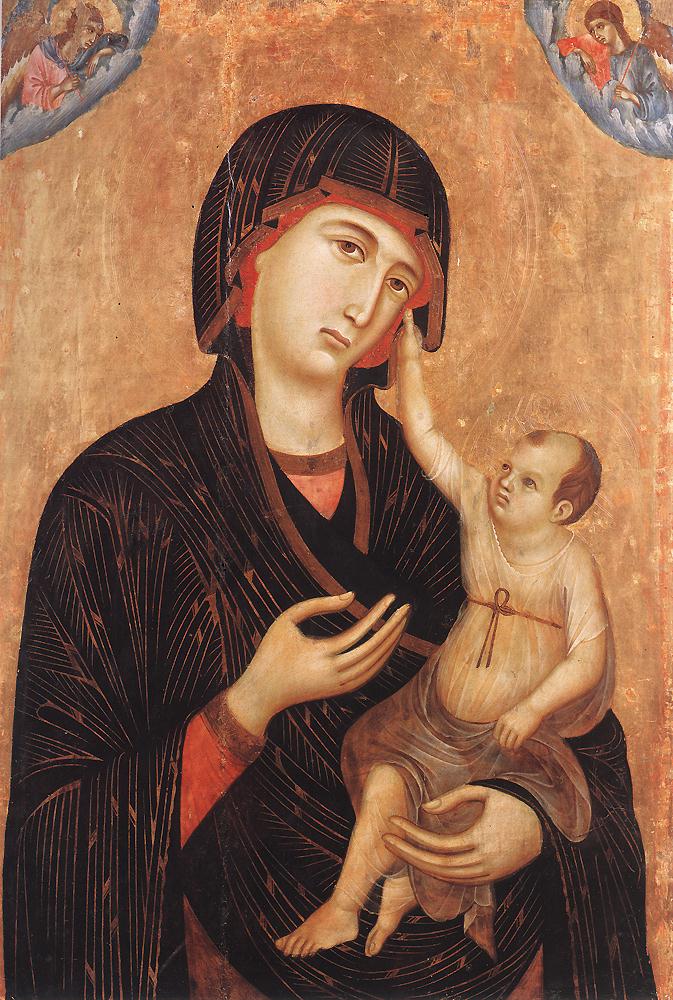 Madonna with Child and Two Angels (Crevole Madonna) dfg